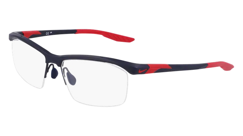 Nike Uomo NIKE 7402 411 Montature da vista Bio-iniettato Blu Squadrata Normale Normale