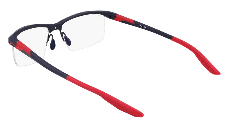 Nike Uomo NIKE 7402 411 Montature da vista Bio-iniettato Blu Squadrata Normale Normale miniatura 2