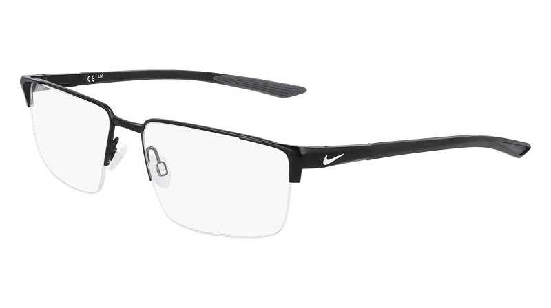 Nike Uomo NIKE 8054 001 Montature da vista Metallo Nero  Squadrata Normale Normale