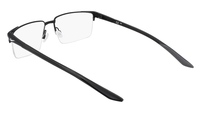 Nike Uomo NIKE 8054 001 Montature da vista Metallo Nero Squadrata Normale Normale miniatura 3