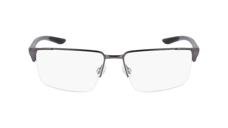 Nike Uomo NIKE 8054 070 Montature da vista Metallo Canna di fucile Squadrata Normale Normale miniatura 2