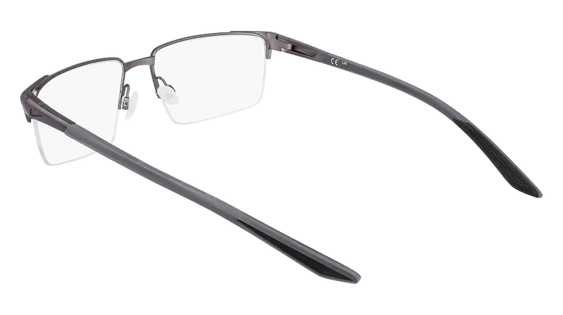 Nike Uomo NIKE 8054 070 Montature da vista Metallo Canna di fucile Squadrata Normale Normale miniatura 3