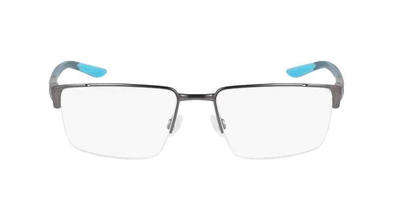 Nike Uomo NIKE 8054 074 Montature da vista Metallo Canna di fucile Squadrata Normale Normale miniatura 2