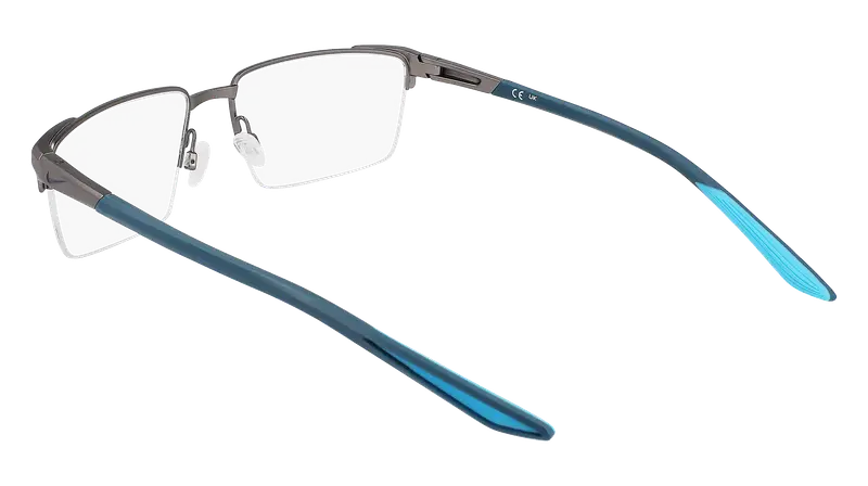 Nike Uomo NIKE 8054 074 Montature da vista Metallo Canna di fucile Squadrata Normale Normale miniatura 3