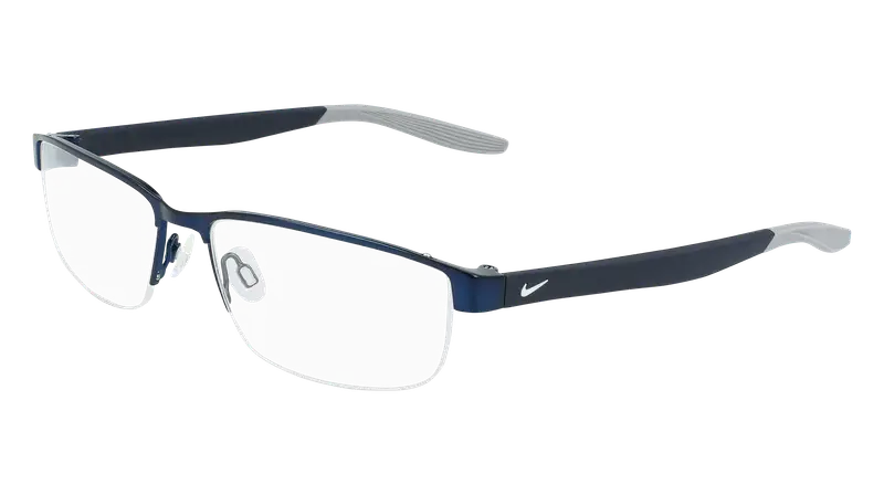 Nike Uomo NIKE 8138 405 Montature da vista Metallo Blu Squadrata Fotocromatiche