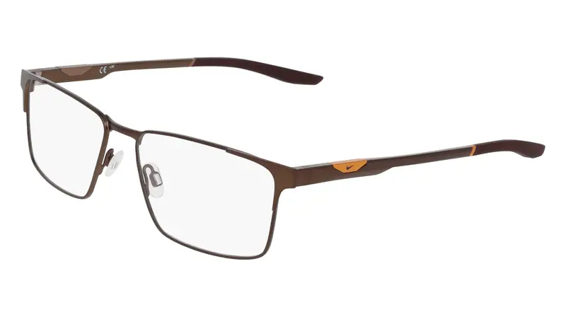 Uomo NIKE 8143 212 Montature da vista Metallo Marrone Squadrata Normale