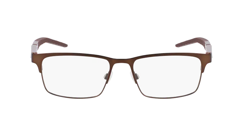 Nike Uomo NIKE 8154 201 Montature da vista Metallo Marrone Squadrata Normale Fotocromatiche miniatura 2