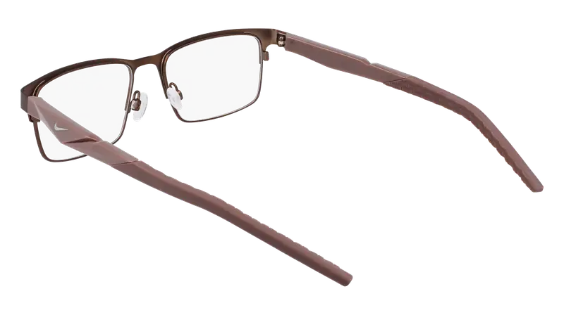 Nike Uomo NIKE 8154 201 Montature da vista Metallo Marrone Squadrata Normale Fotocromatiche miniatura 3