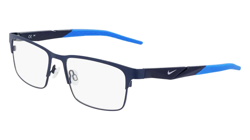 Nike Uomo NIKE 8154 410 Montature da vista Metallo Blu Squadrata Normale Fotocromatiche