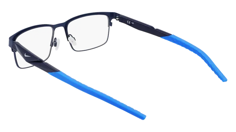 Nike Uomo NIKE 8154 410 Montature da vista Metallo Blu Squadrata Normale Fotocromatiche miniatura 3