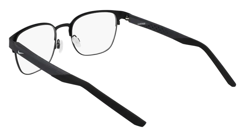 Nike Uomo NIKE 8156 001 Montature da vista Metallo Nero Squadrata Normale Normale miniatura 2