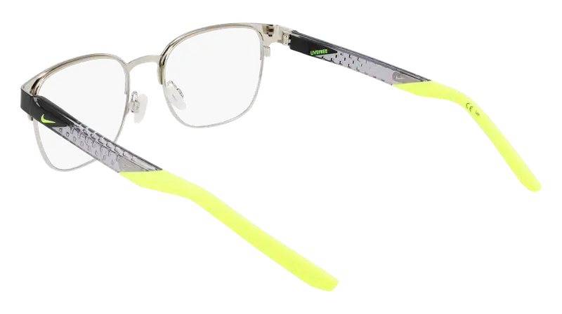 Nike Uomo NIKE 8156 002 Montature da vista Metallo Nero Squadrata Normale Normale miniatura 2