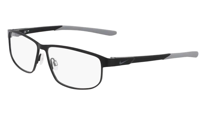 Nike Uomo NIKE 8157 001 Montature da vista Metallo Nero Squadrata Normale