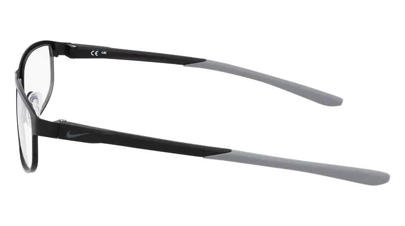 Nike Uomo NIKE 8157 001 Montature da vista Metallo Nero Squadrata Normale miniatura 2