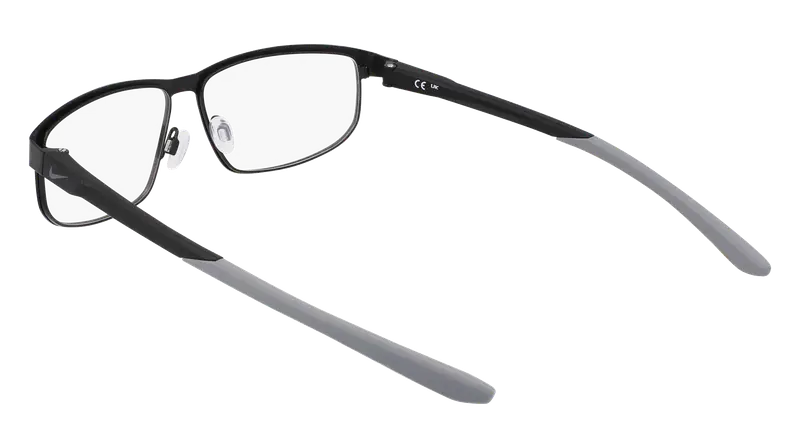 Nike Uomo NIKE 8157 001 Montature da vista Metallo Nero Squadrata Normale miniatura 3