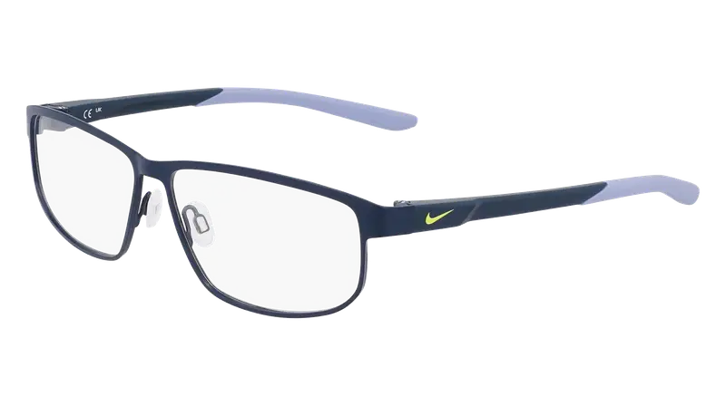 Nike Uomo NIKE 8157 412 Montature da vista Metallo Blu Squadrata Normale