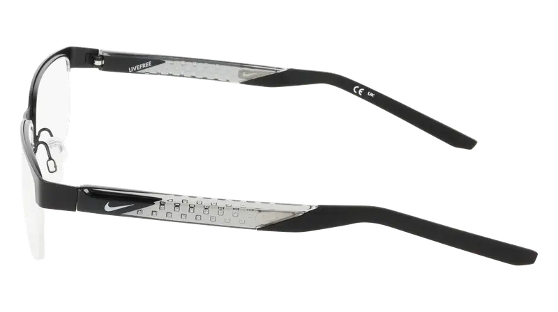 Nike Uomo NIKE 8184 001 Montature da vista Metallo Nero Squadrata Normale miniatura 2