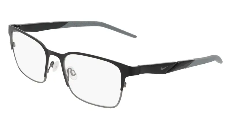 Uomo NIKE 8185 001 Montature da vista Metallo Nero Squadrata Normale