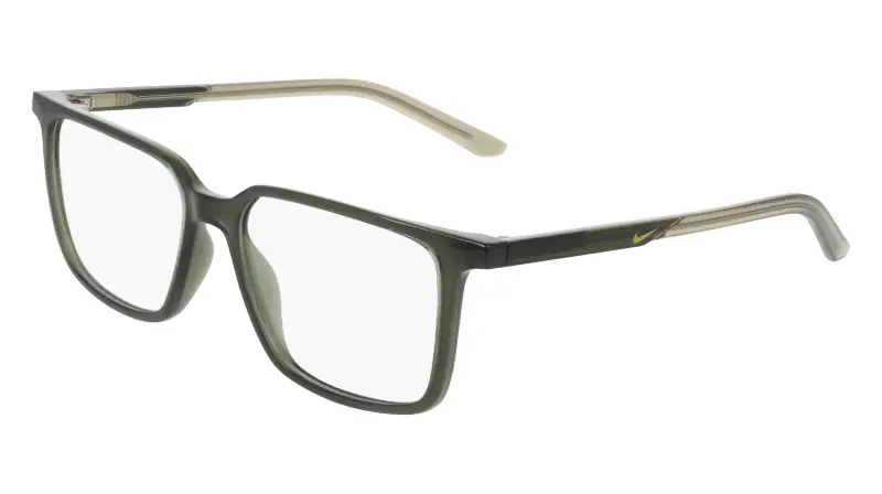 Uomo Nike NIKE 7063 315 Montature da vista Verde Squadrata Normale