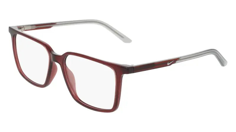 Uomo Nike NIKE 7063 601 Montature da vista Rosso Squadrata Normale