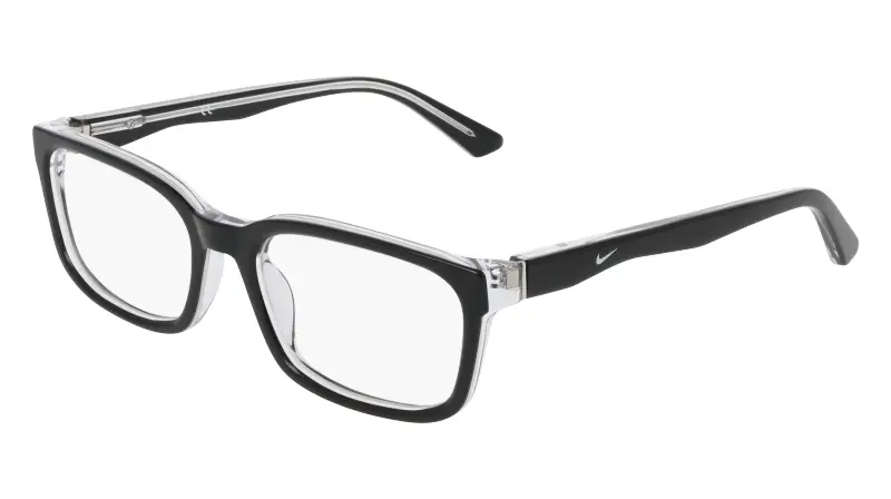 Uomo Nike NIKE 7181 010 Montature da vista Acetato Nero Squadrata Normale