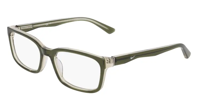 Uomo Nike NIKE 7181 318 Montature da vista Acetato Verde Squadrata Normale