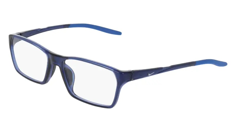 Uomo Nike NIKE 7410 410 Montature da vista Bio-iniettato Blu Squadrata Normale