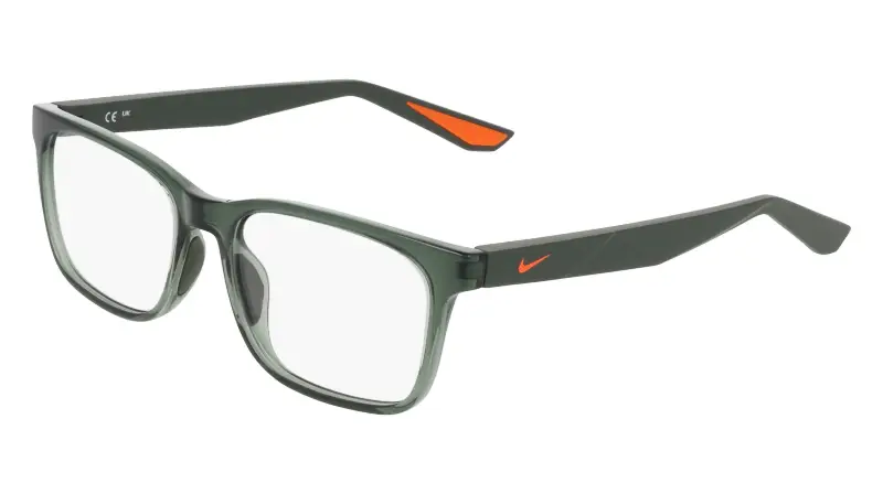 Uomo Nike NIKE 7415 302 Montature da vista Bio-iniettato Verde Squadrata Normale
