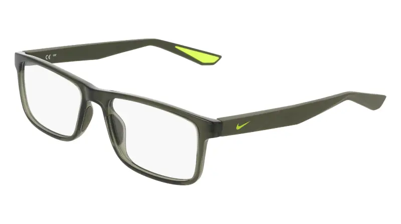 Uomo Nike NIKE 7416 315 Montature da vista Bio-iniettato Verde Squadrata Normale