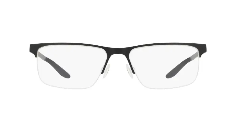 Uomo Nike NIKE 8144 001 Montature da vista Metallo Nero Squadrata Normale miniatura 2