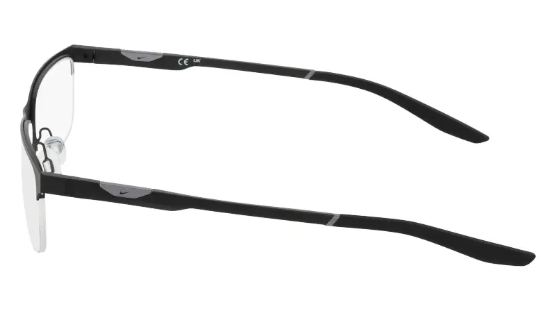 Uomo Nike NIKE 8144 001 Montature da vista Metallo Nero Squadrata Normale miniatura 3