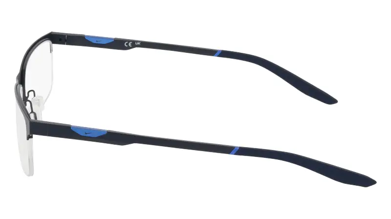 Uomo Nike NIKE 8144 411 Montature da vista Metallo Blu Squadrata Normale miniatura 3