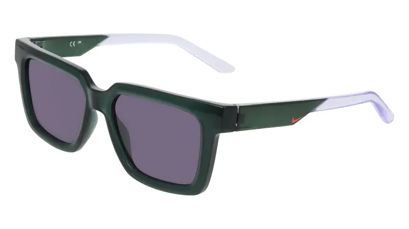 Uomo Nike NIKE TIDE COSMIC IB3681X 300 Occhiali da sole Iniettato Verde Viola Squadrata Normale