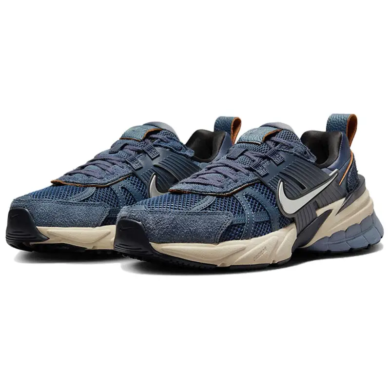 V2K Run Blu Tuono Sneakers da Donna Nero Carbone Chiaro Cromo FN6703-400 42 5 miniatura 2