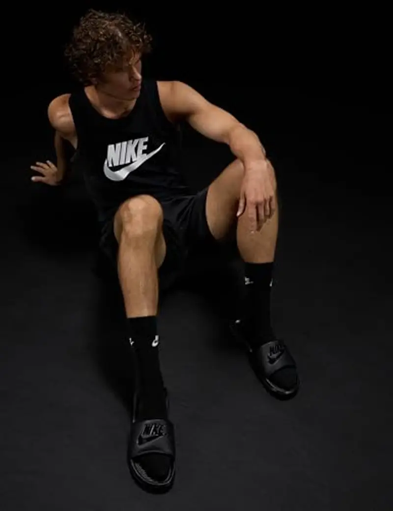 Nike Victori One, Scarpe da spiaggia e piscina Uomo, Nero Black White 002, 41 EU miniatura 2