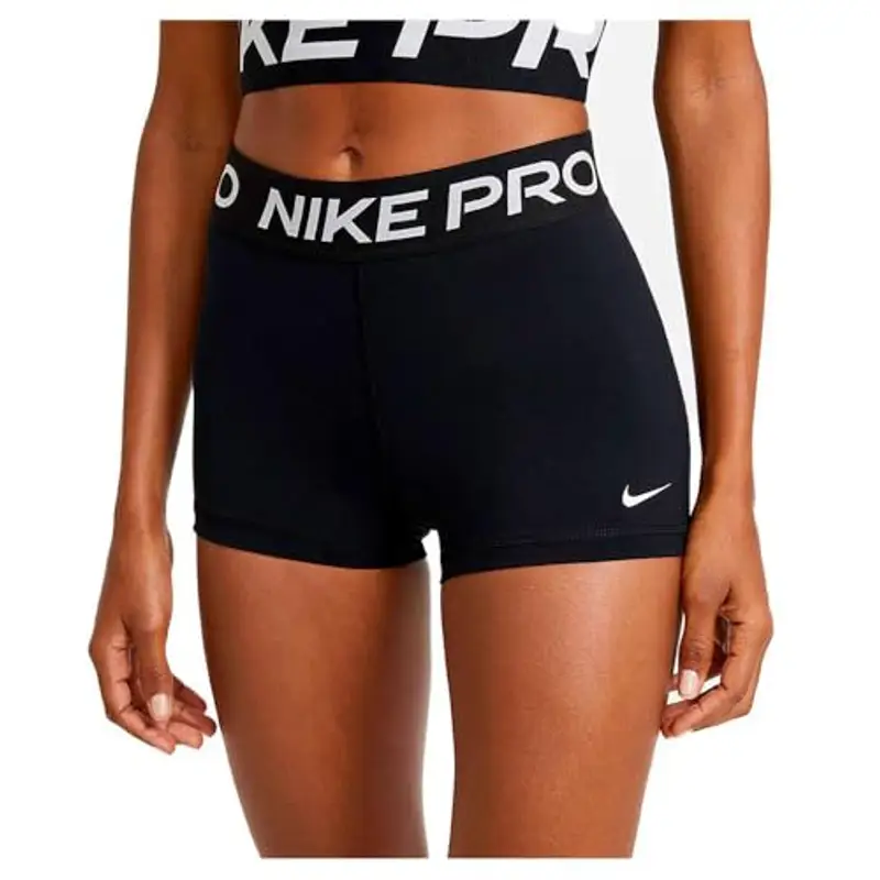 Nike W NP 365 Short 3", Pantaloncini Donna, Black/(White), M miniatura 2