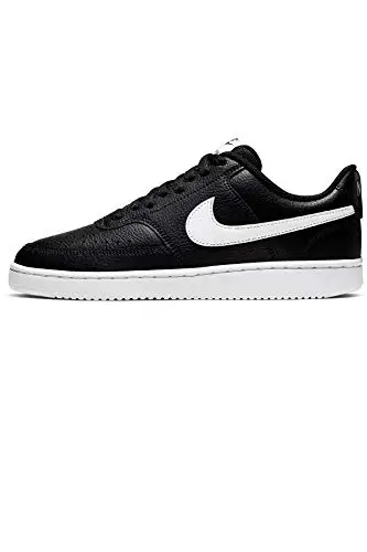 Nike Wmns Court Vision Low, Women's Shoe Donna, Black/White, 37.5 EU