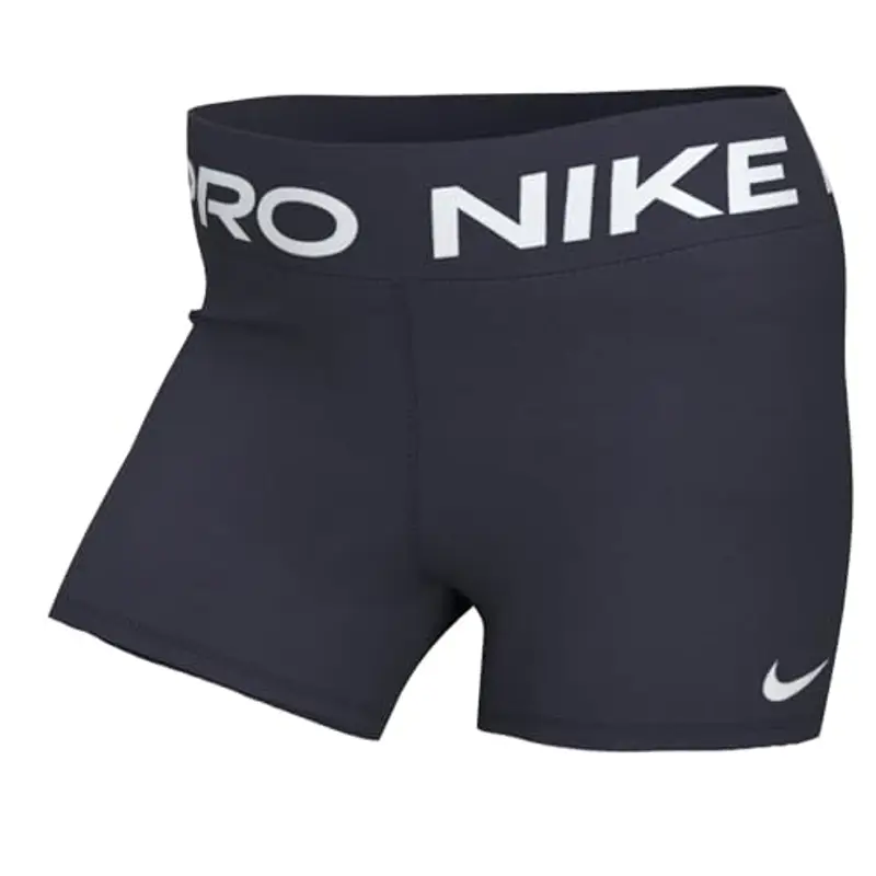 Nike Women's Pantaloni Aderenti con Lunghezza Superiore W NP 365 Short 3In, Obsidian/White, CZ9857-451, M