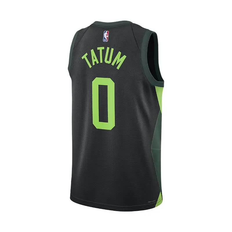 X NBA Celtics Tatum Dri-Fit City Edition Stagione 2024/25 Comoda Asciugatura Rapida Traspirante Canotta da Basket Casual Uomo maglia Nero FQ4335-011 XXL miniatura 2