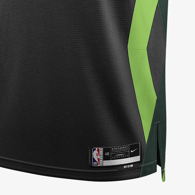 X NBA Celtics Tatum Dri-Fit City Edition Stagione 2024/25 Comoda Asciugatura Rapida Traspirante Canotta da Basket Casual Uomo maglia Nero FQ4335-011 XXL miniatura 3