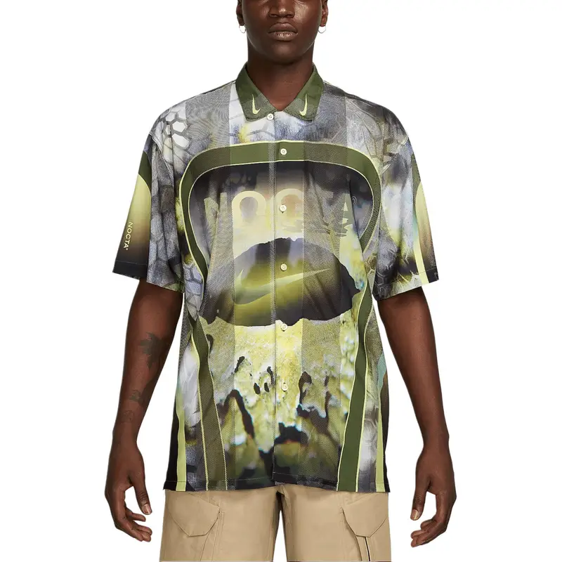 x NOCTA Opale Tito Neeks Camicia Abbottonata Pellegrino/Verde Petrolio/Nero Uomo Streetwear FV1939-378 XXL miniatura 3