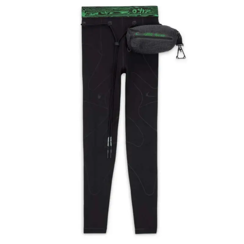 x Off-White Edizione Collaborativa FW23 Marsupio con Logo a Righe Pantaloni Lunghi Casual Unisex Fondi Neri DV5553-010 M