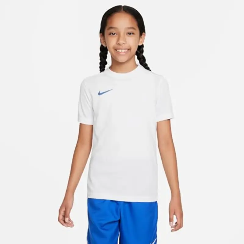 Nike Y Nk DF Park VII JSY SS in Jersey, Bianco/Royal Blu, 12-13 Anni Unisex miniatura 2
