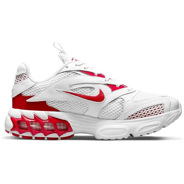 Zoom Air Fire Bianco Rosso Università Sneakers da Donna Argento Metallizzato CW3876-101 37 5 miniatura 2