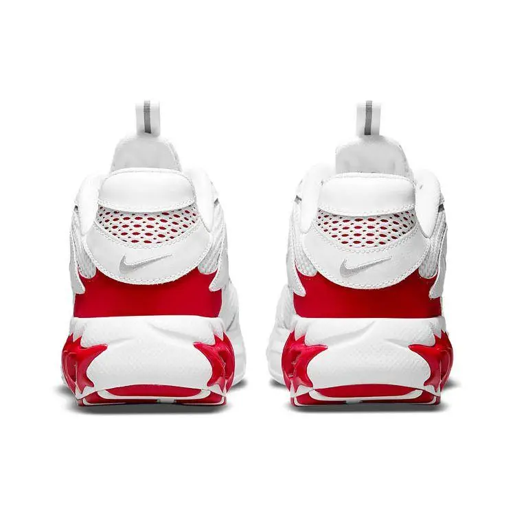 Zoom Air Fire Bianco Rosso Università Sneakers da Donna Argento Metallizzato CW3876-101 37 5 miniatura 4