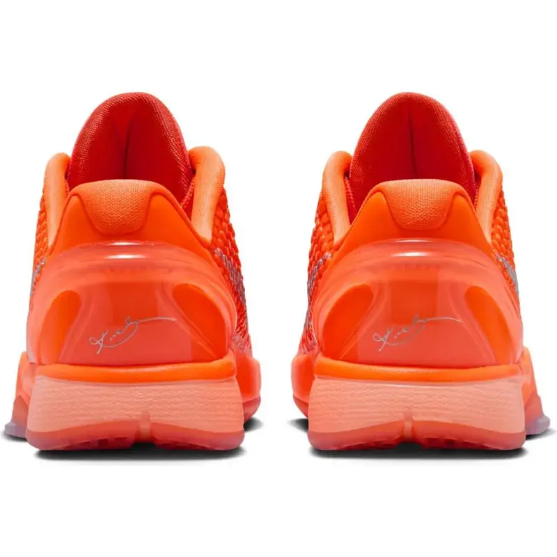 Zoom Kobe 6 GS Total Orange Sneakers da Bambino Argento Metallizzato Argilla Cosmica FV9676-800 38 5 miniatura 5