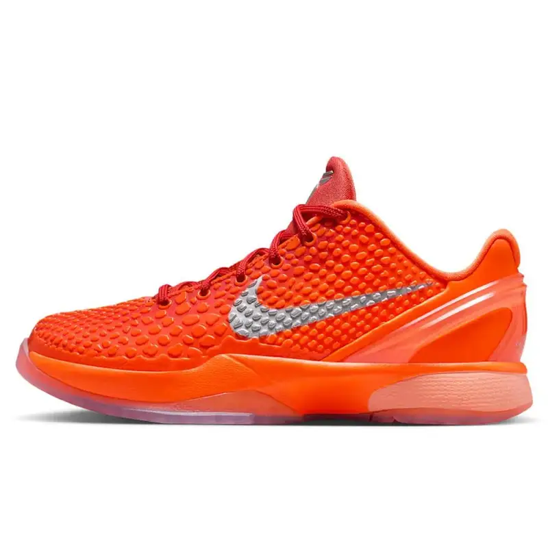 Zoom Kobe 6 GS Total Orange Sneakers da Bambino Argento Metallizzato Argilla Cosmica FV9676-800 38 5