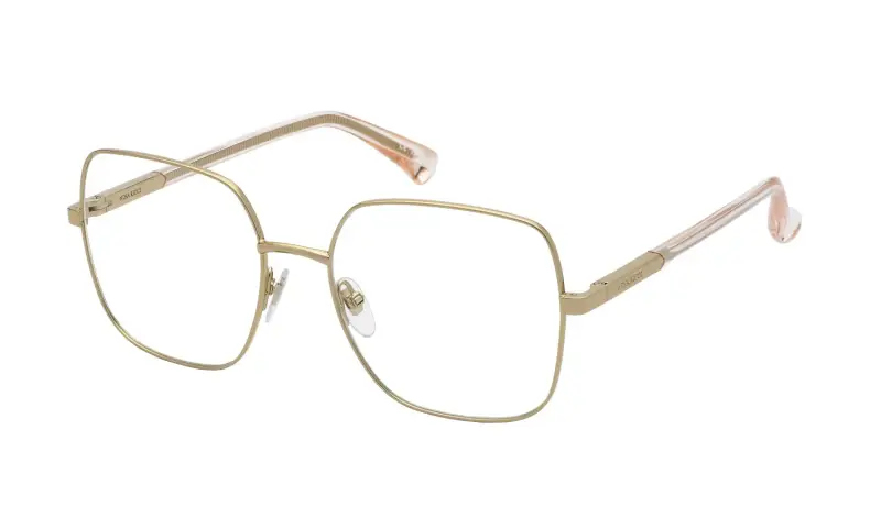 Nina Ricci Montature da vista Donna in Metallo Oro Squadrate