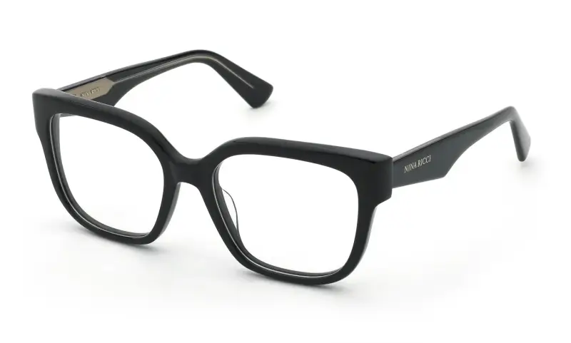 Nina Ricci Montature da vista Donna in acetato nero squadrato