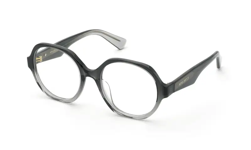 Nina Ricci Montature da vista Donna in acetato nero rotonde